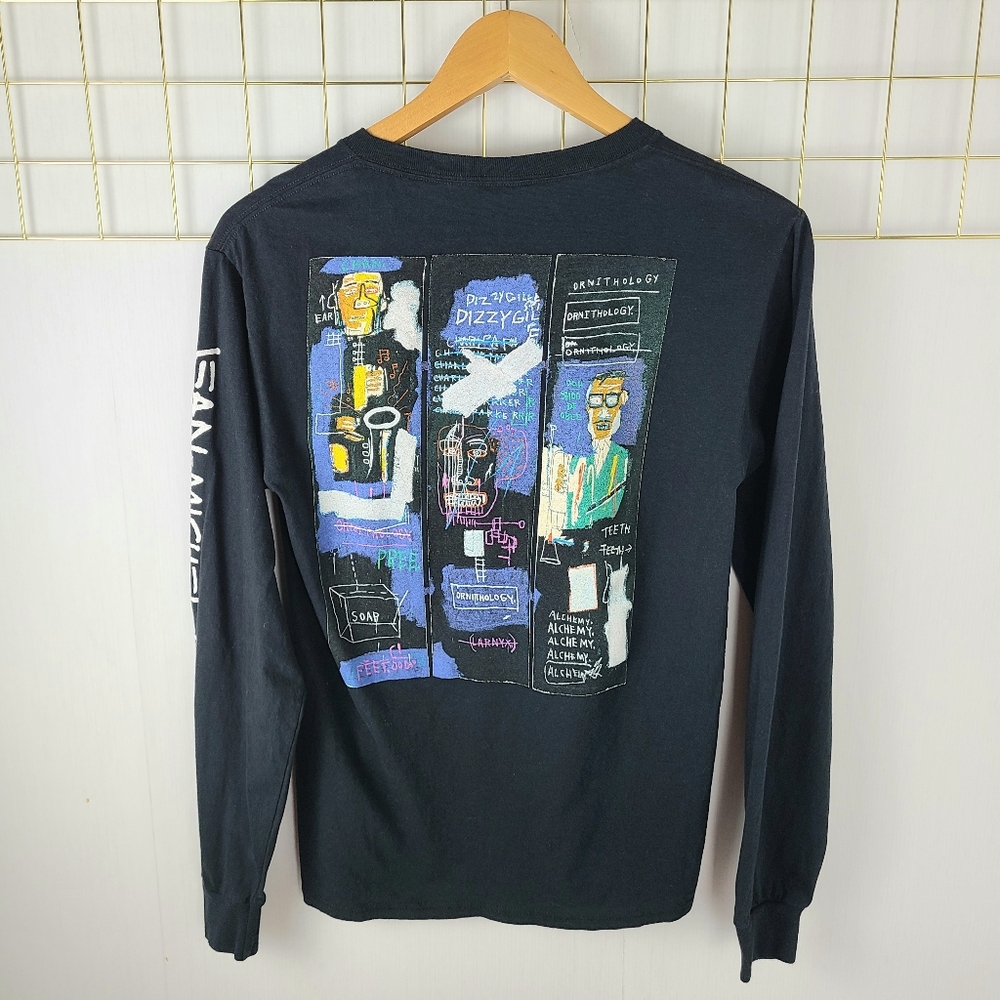 Jean-Michel Basquiat Graphic Long Sleeve Black T-Shirt